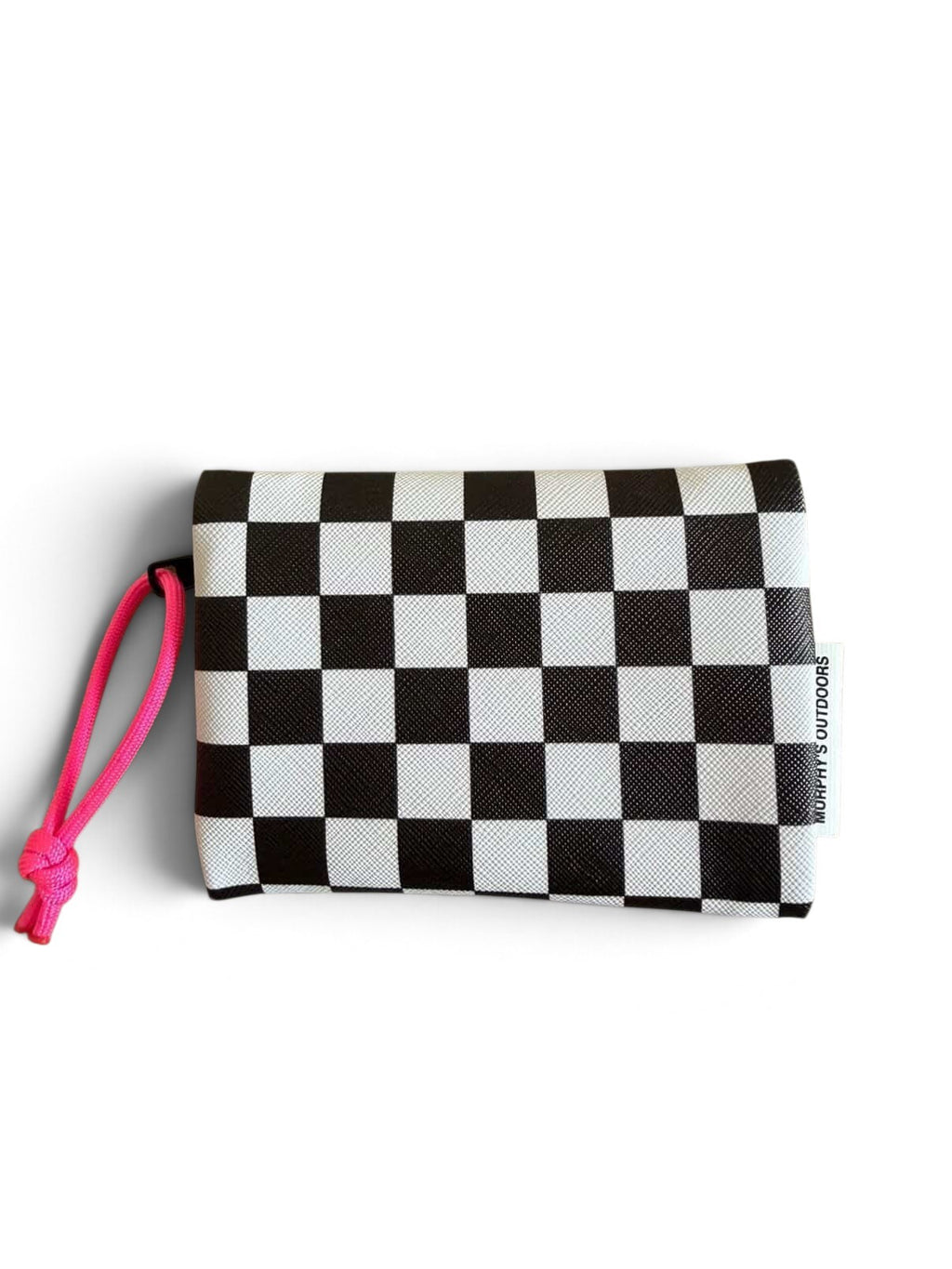 Checkered Pink Card Caddy