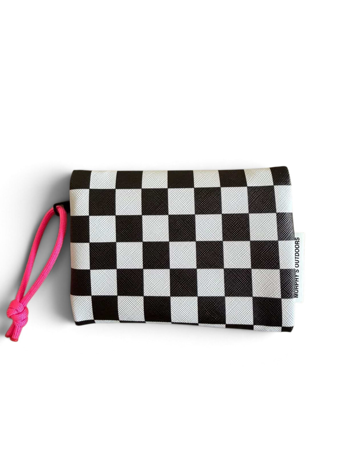 Checkered Pink Card Caddy